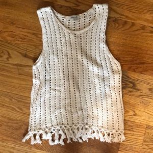 Crochet Fringed Sweater Tank